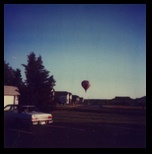 Hot Air Balloon Flying over Eau Claire