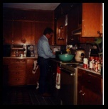 Dennis Cooking at Sherri's at Christmas, 1996?