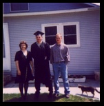 Sherri and Natan with the Graduate Justin