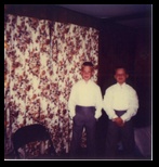 Nathan and Justin all dressed up in 1990