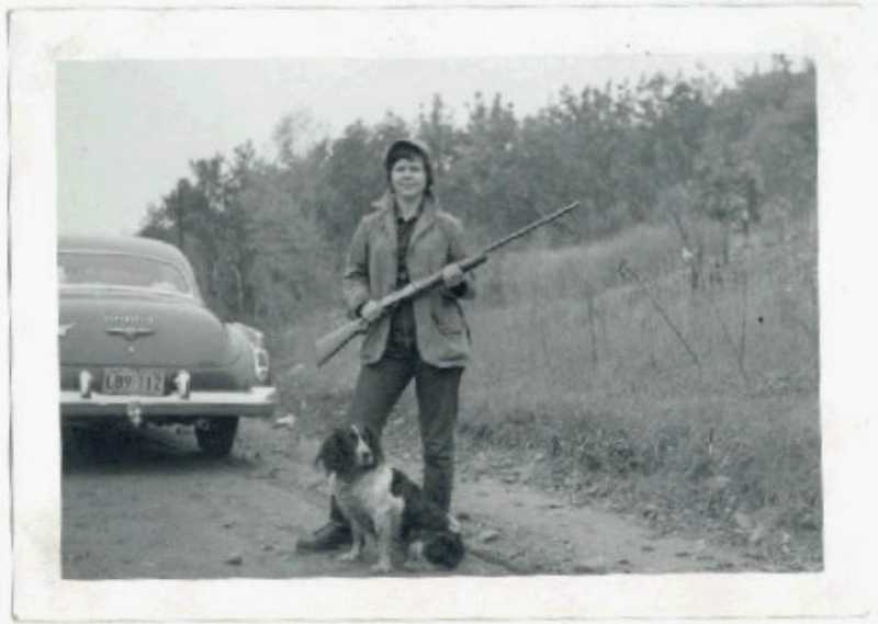 Donadean Grams with her rifle
