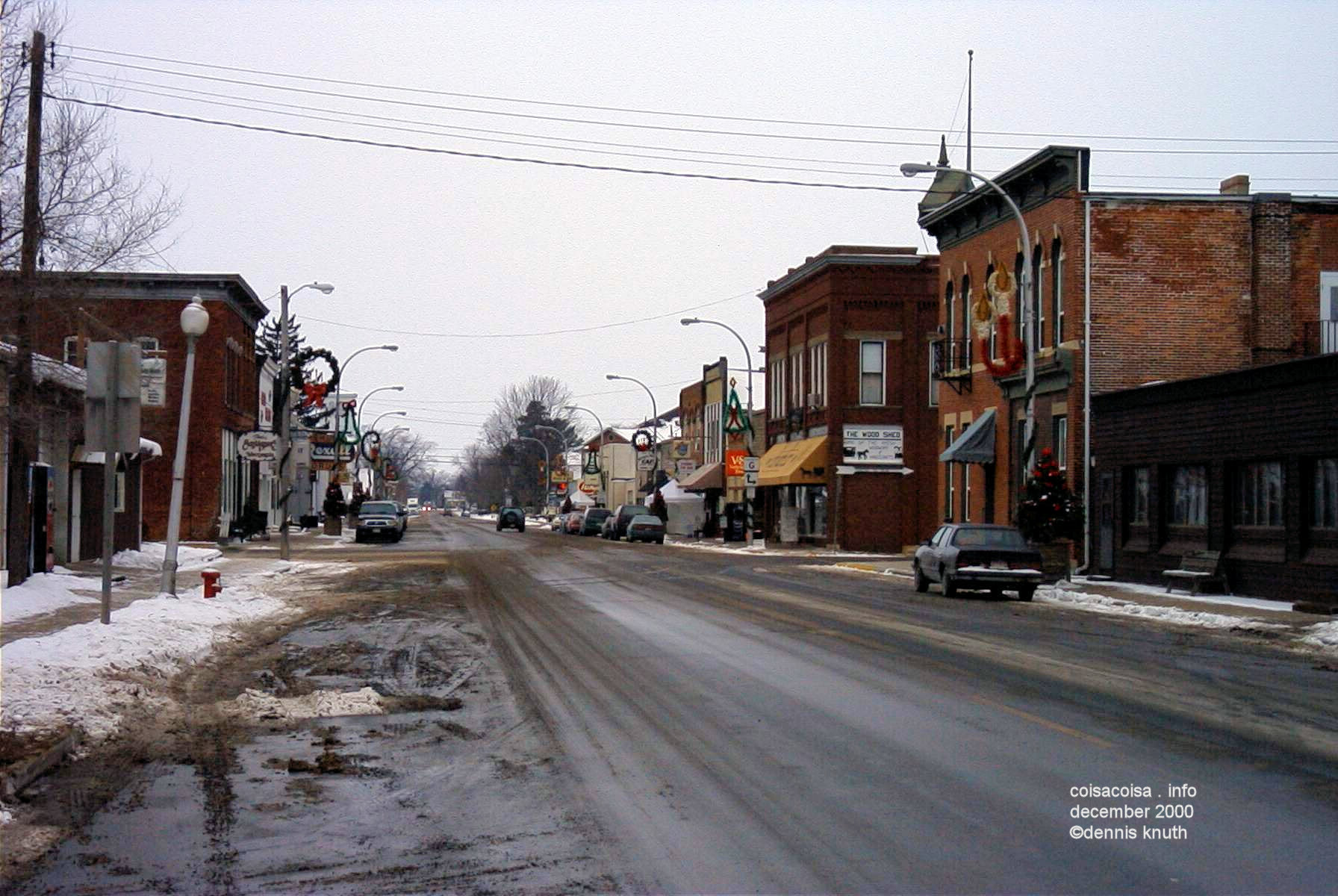 Augusta Wisconsin Main Street on a winter's day
