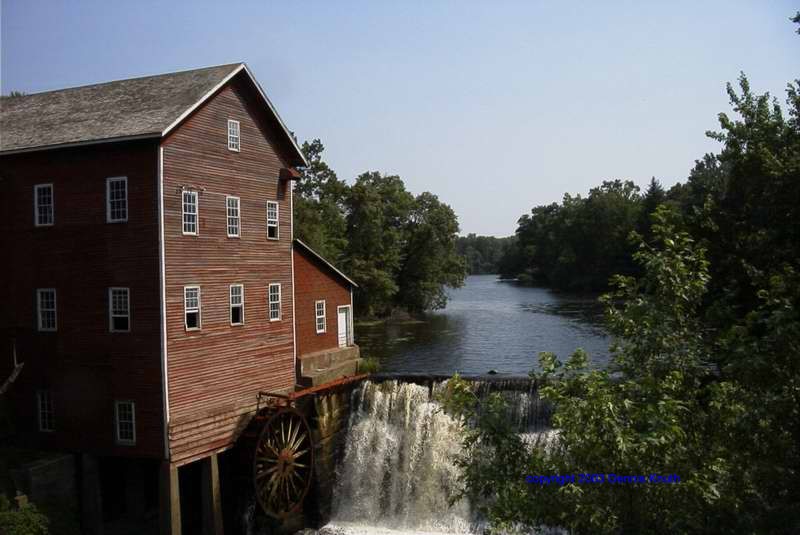 Dells Mill and Dam in Augusta Wisconsin late summer