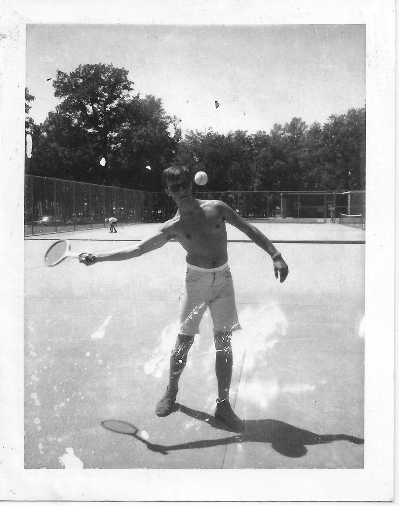 Wayne Keller playing tennis