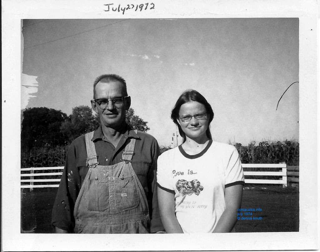 John and daughter Sherri Knuth, American Gothic, 1974