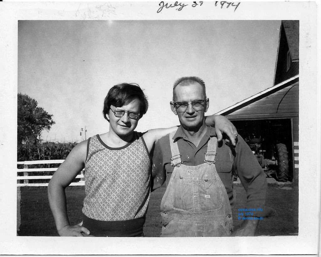 Black and White Dennis With his Dad July 1974