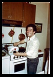 Helton cooking at an early age