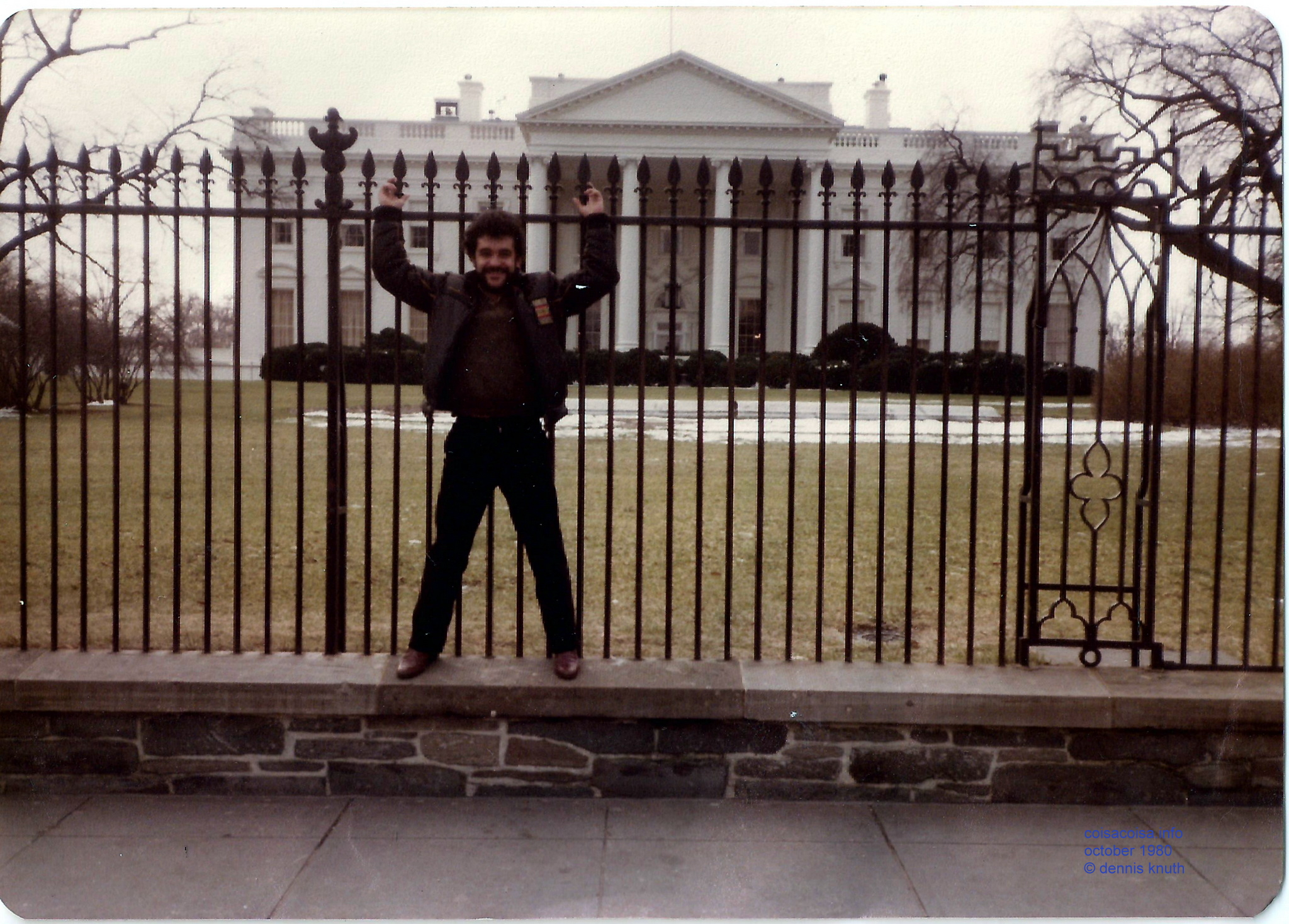 Helton on the White House fence
