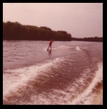 Aunt Jeanette doing a water skiing on Lake Pepin