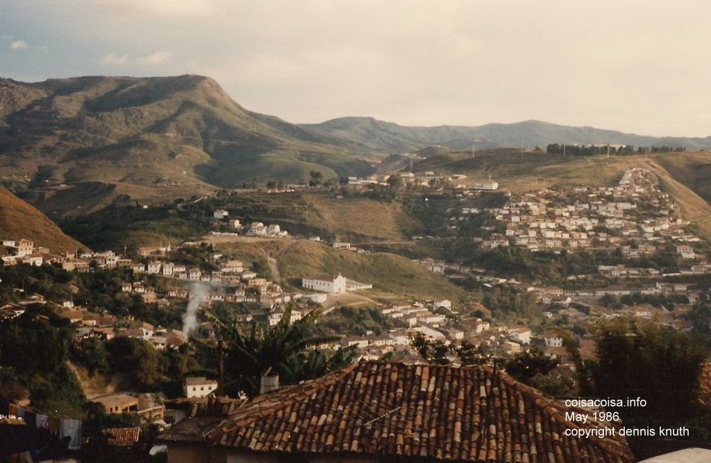 Ouro Preto from the surrounding mountains