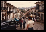 Helton walks down the streets of Ouro Preto