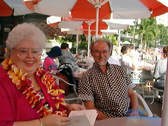 Gloria and Erv at the Royal Hawanii hotel