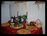 A simple Xmas Table Setting at RDA Christmas 1999