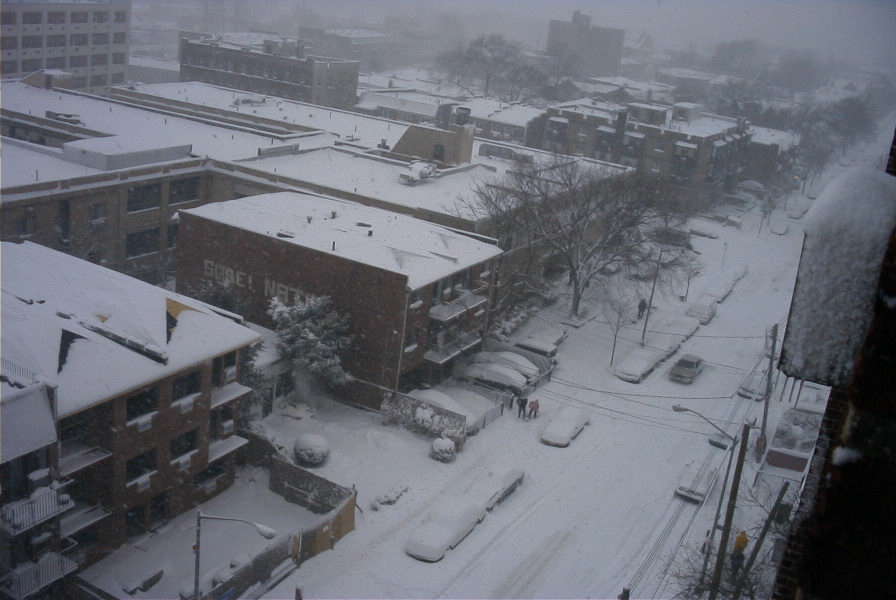 Snow in Queens on December 30, 2000