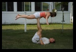 Justin and Julia acrobates in Wisconsin