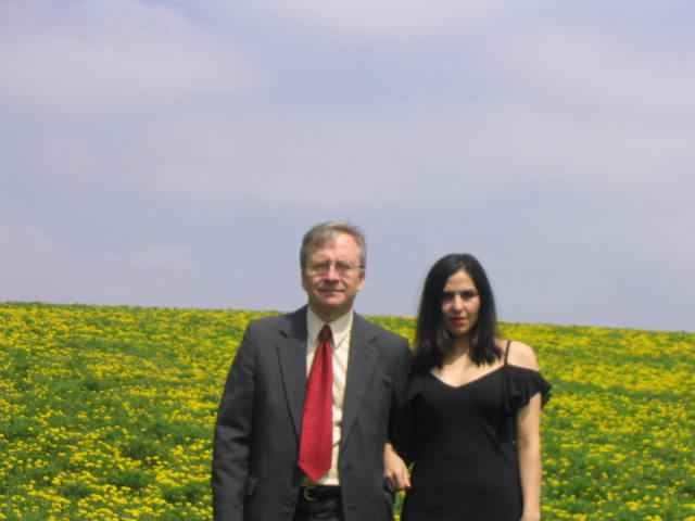 Dennis and Silesia Patricia on a hill on the farm