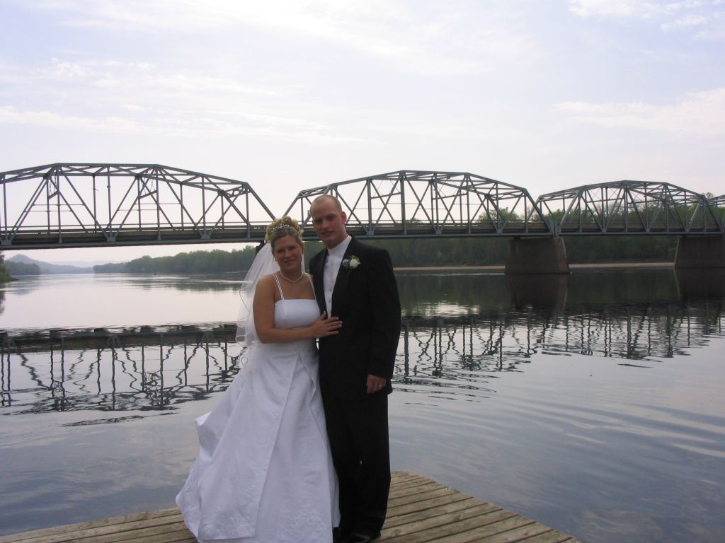 Nathan and Kelly on their Wedding Day