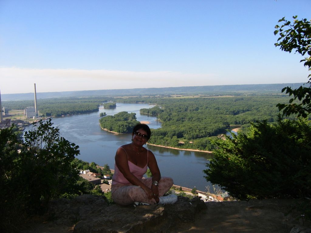 Norma overlooking the Mississippi River in Alma Wisconsin