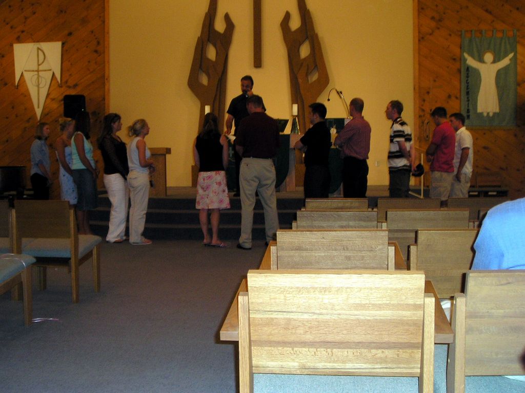 The Wedding Court Rehearse as Ascension Lutheran Chruch in Minocqua
