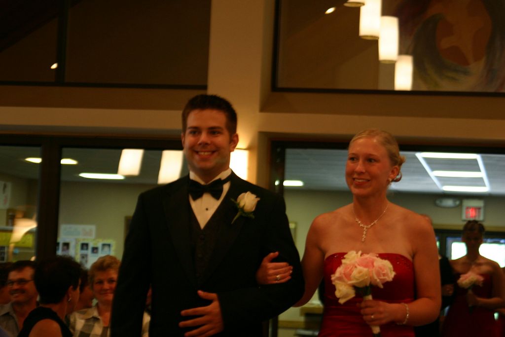 Justin's groomsman Ryan and bridesmaid