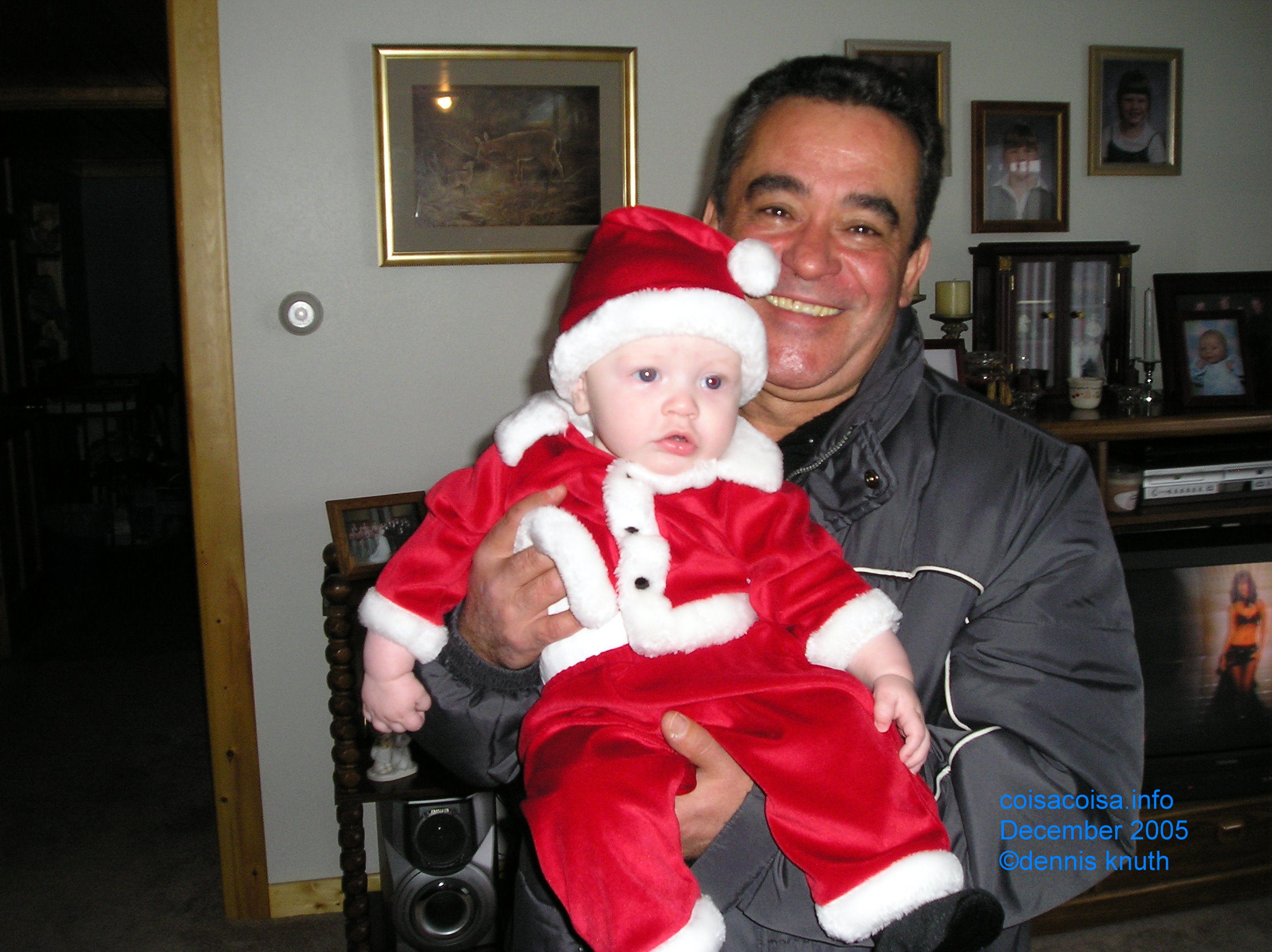 Uncle Helton Knuth with Baby Santa
