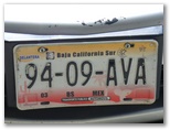 A Mexican license plate