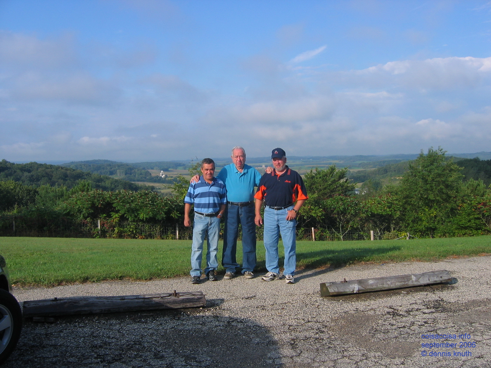 Gary Helton and Muscio at a Chippewa Valley Overlook near Osseo