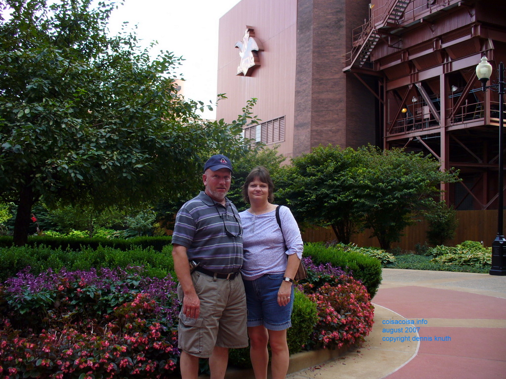 Gary and Sherri in front of the Budweiser Brewery