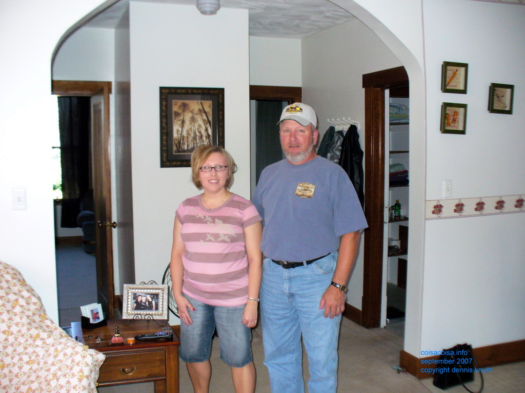 Gary and Kelli in her new home in Prairie du Chien
