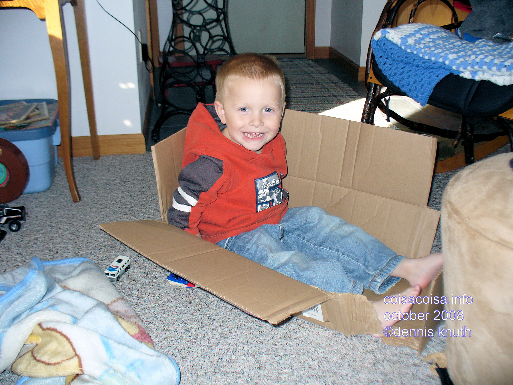 Jared Playing with a box