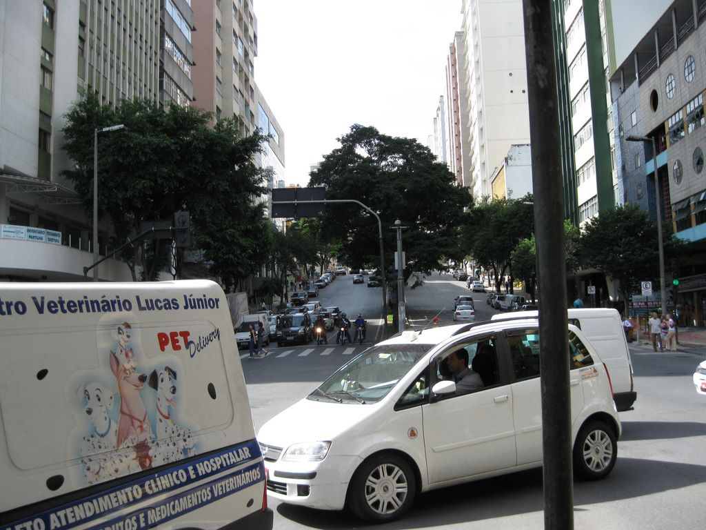 Motor Cylces on the boulevard in Belo Horizonte