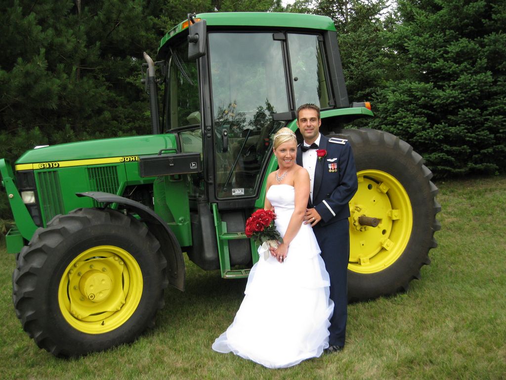 John Deere and Formal Wedding Photo