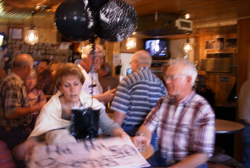 Guests at JT's Saloon and Tavern in Fairchild Wisconsin