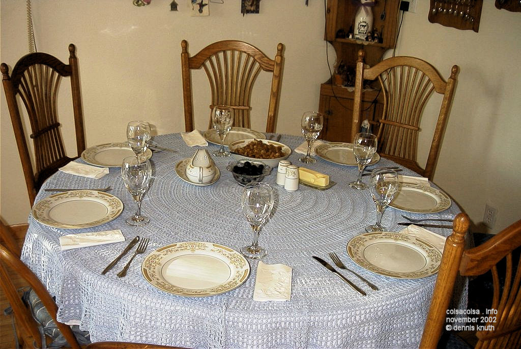 Thanksgiving Table linen and setting