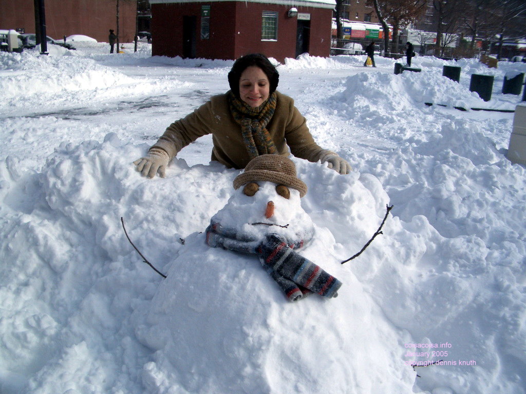 Snowman in Elmhurst New York