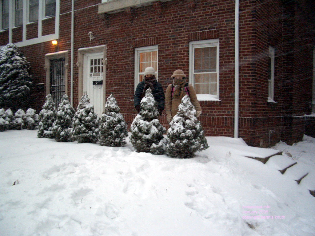 Thaissa and Thacila in the Snow in Jacson Heights