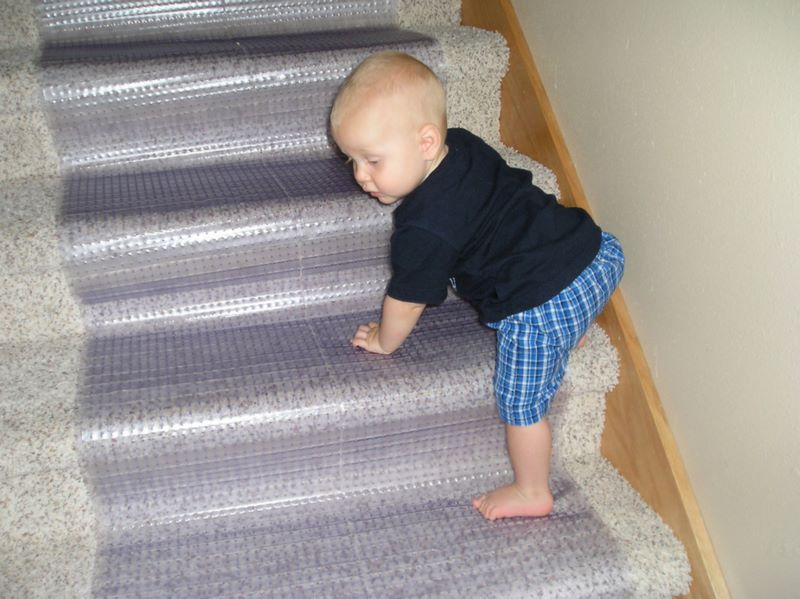 Crawling up the stairs on year 1 birthday