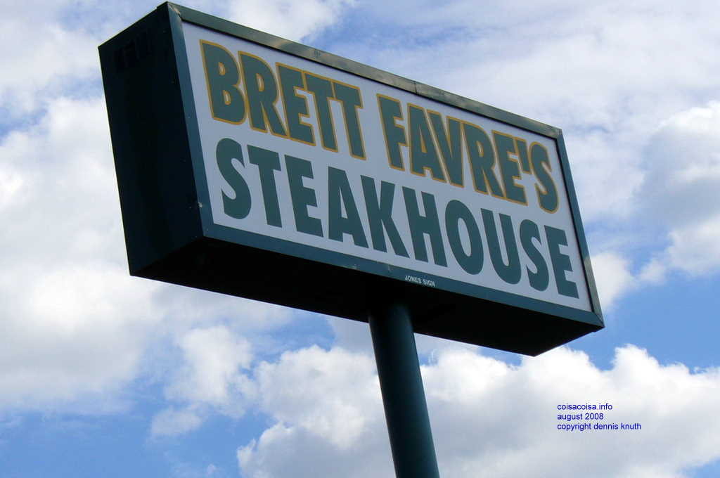 Brett Favre's Seakhouse sign