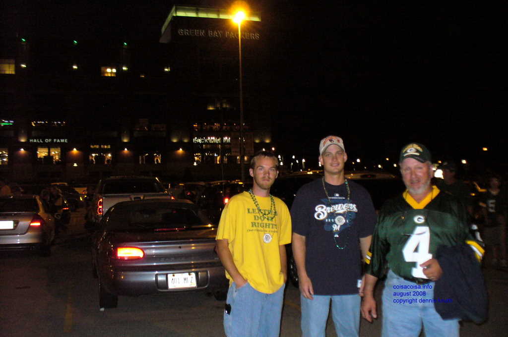 Friend with Nathan and Gary in the Green Bay Packer lot