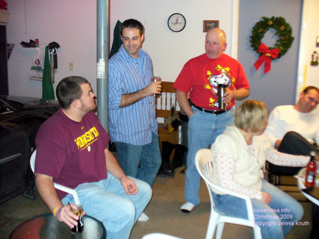Christmas Guy talk in the Garage