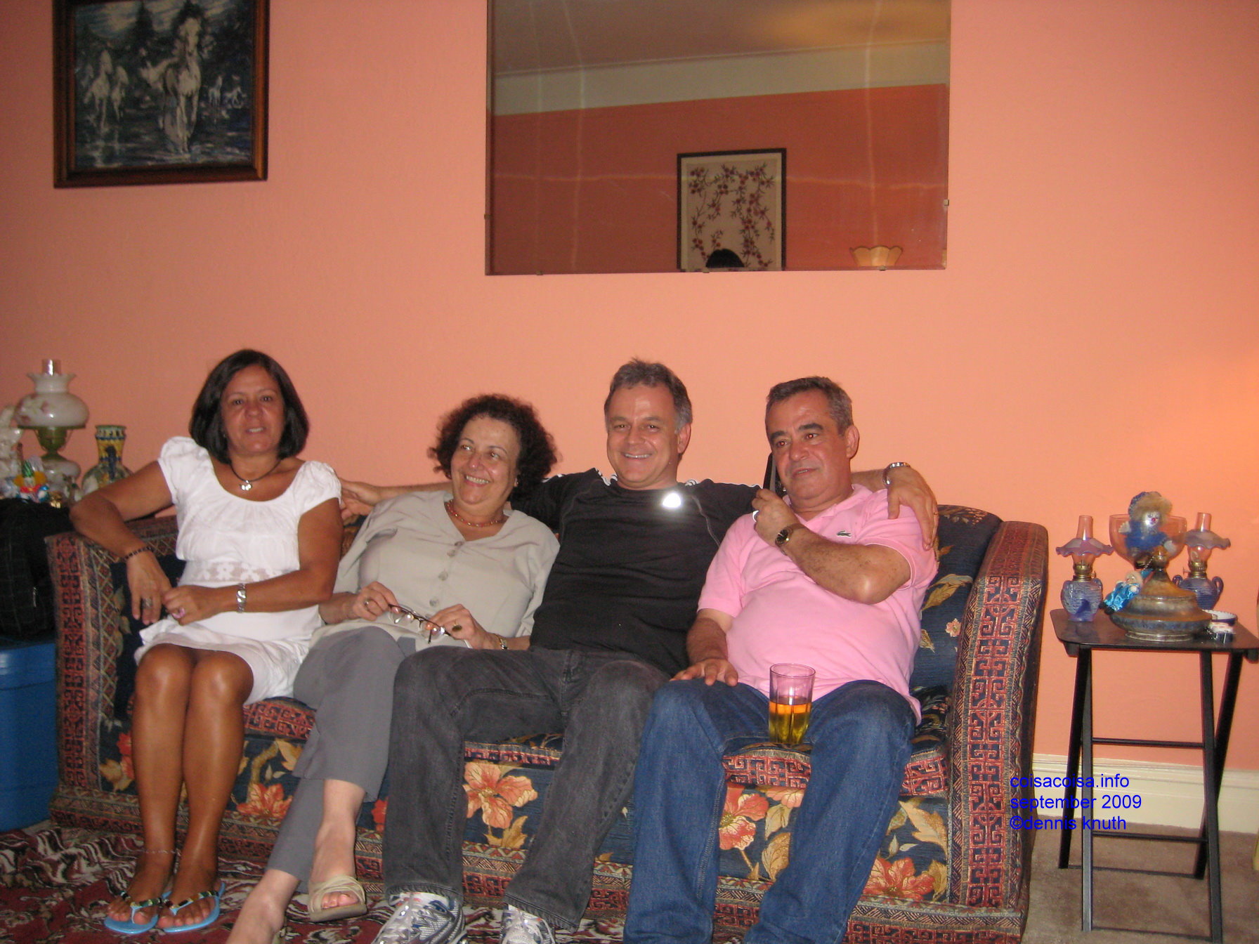 On the Sofa: Heloisa, Tarcisio, Janine and Helton