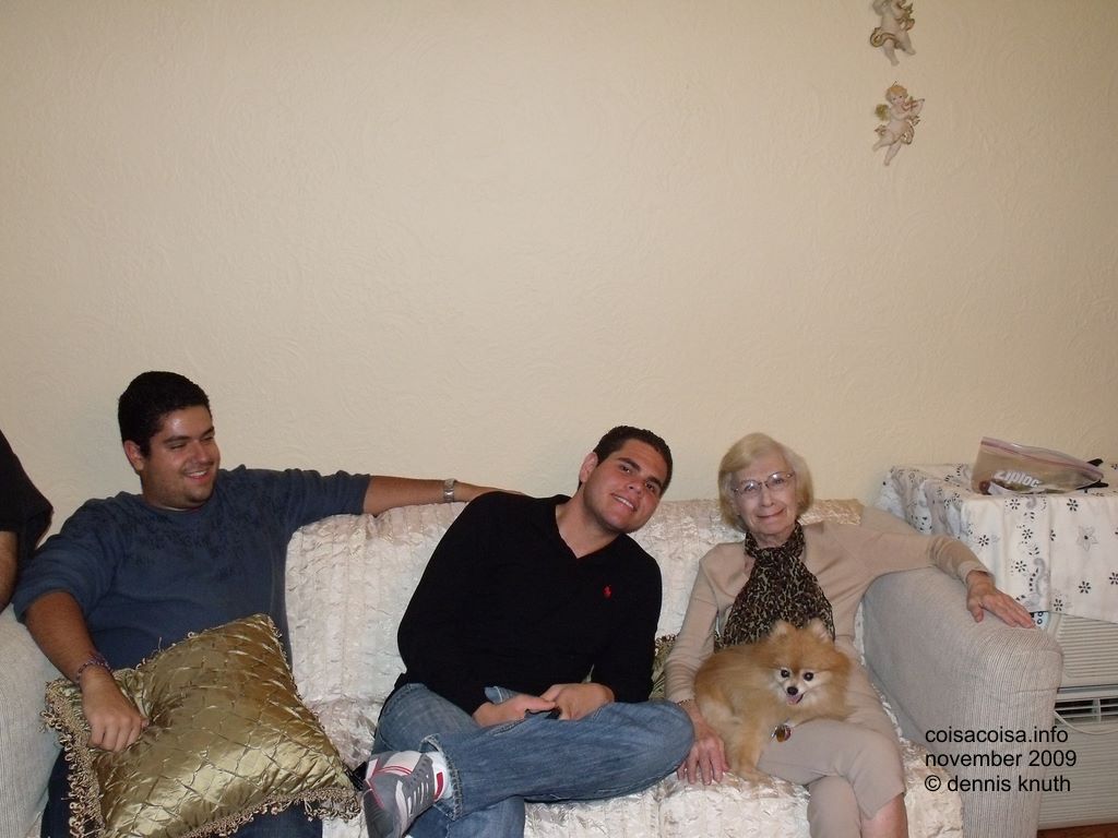 Olga, Raphael, Michael and the dog Toby on Thanksgiving