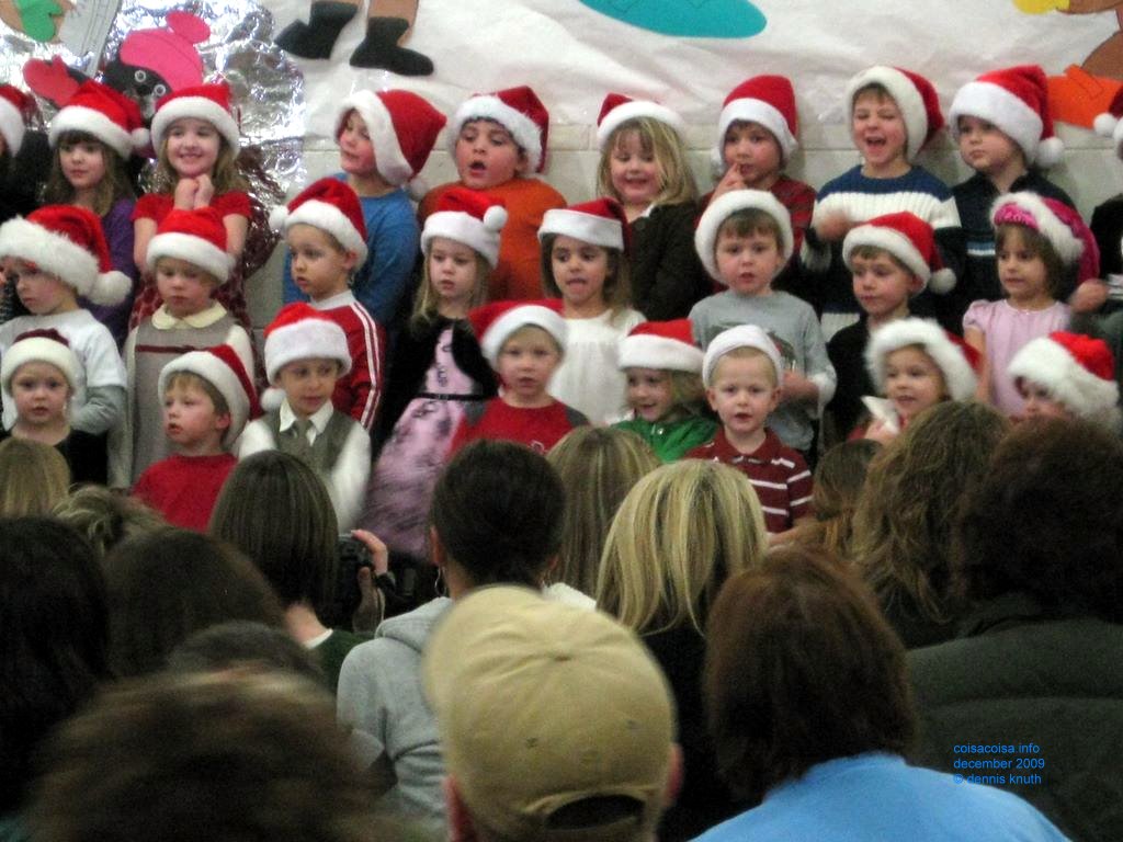 Santa Claus Hats in Jared's Grade School