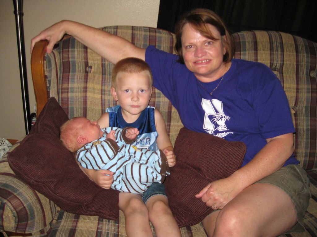 Two Grandson Grandma with Jared and Colin
