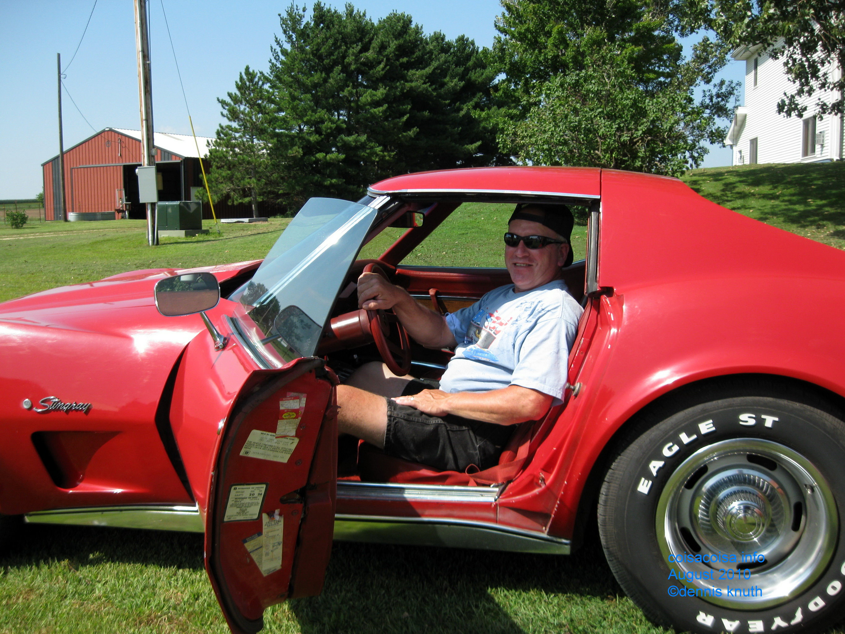Gary Saxe drives Justin's Corvette in 2010