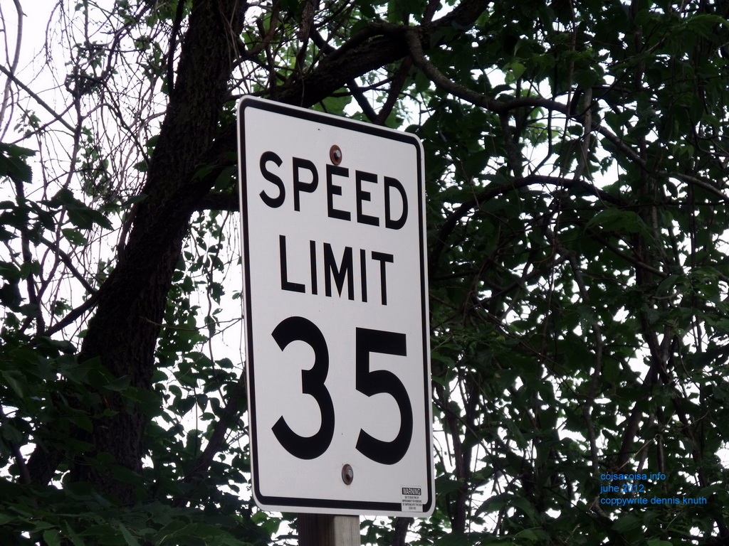 Speed Limit 35 in Wisconsin sign