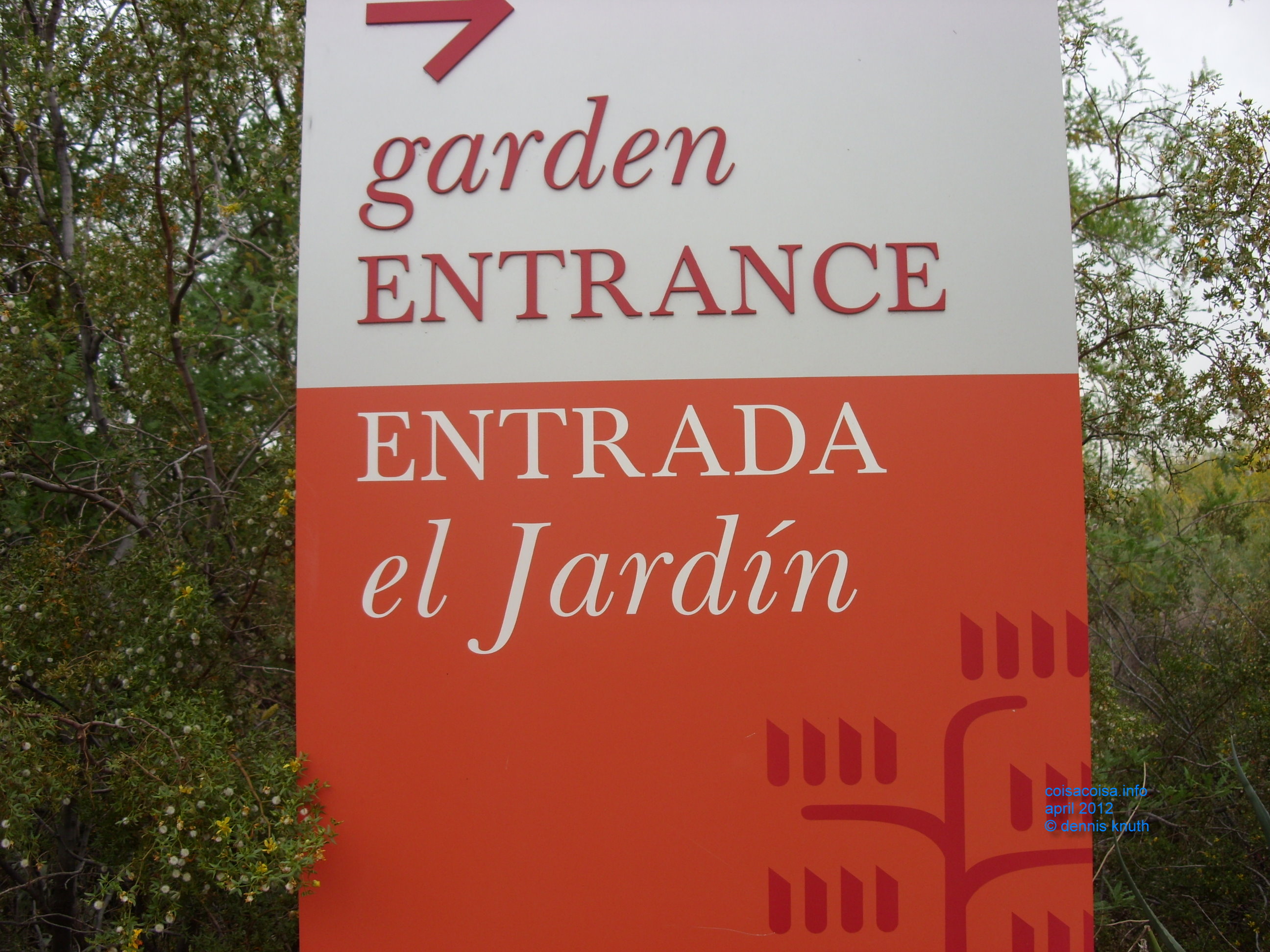 Phoenix Botanical Garden Sign