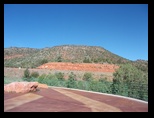 Red Rocks and walkway, paved, at the Visitors Center