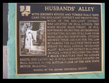 Historical Husbands Alley Plaque Jerome Arizona