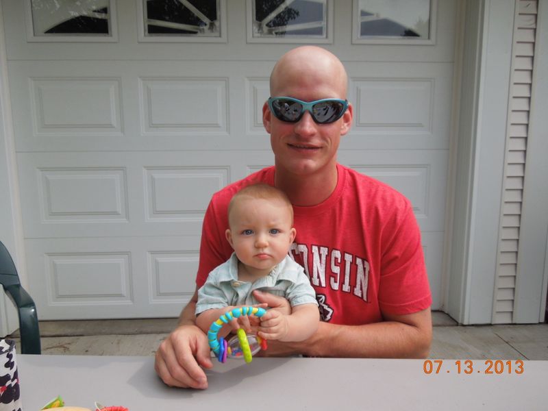 Uncle Nathan with Carson July 2013